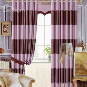 Contemporary Romantic Vibrant Purple Color Grommet Top Curtain