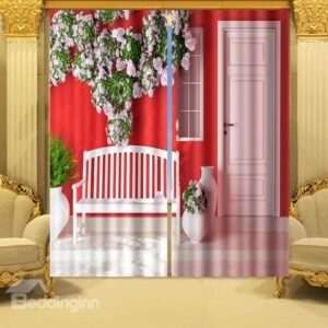 Relaxing 3D Outdoor Scene 2 Panels Blackout Curtain