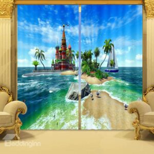 Stunning Natural Scenery Print 3D Blackout Curtain
