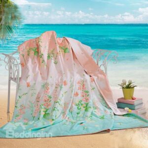 New Arrival Warm Spring with Blooming Flowers Quilt