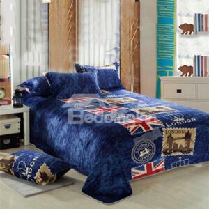 New Arrival Retro British Style Flannel Sheet