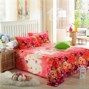 Warm Spring with Beautiful Flowers Flannel Sheet