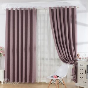 Cameo Brown Modern Elegant High Quality Grommet Top Curtain