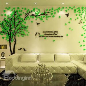 High-Grade Green Tree Crystal Acrylic 3D Wall Stickers