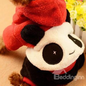 Autumn and Spring Cute Panda Suede Dog Clothing