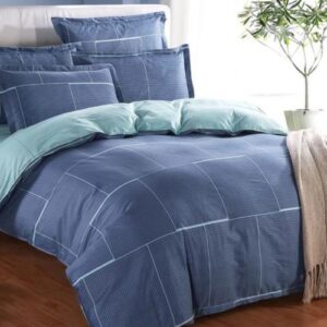 Comfortable Checkered Pattern 4-Piece Cotton Duvet Cover Sets