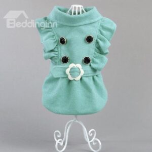 Wonderful Pretty Green Leisure Dog Clothing
