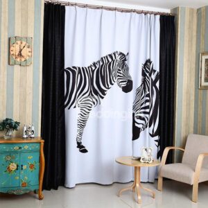 High Density Fabric Zebra Printed High Shading Degree Curtain