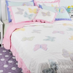 Cinderella Pattern Butterflies Printed Cotton Bed in a Bag Set