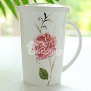 Amazing Elegant Flower Bone China Coffee Mug
