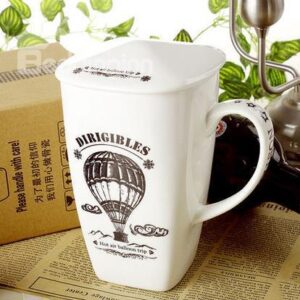 Wonderful Hot-Air Ballooning Bone China Coffee Mug