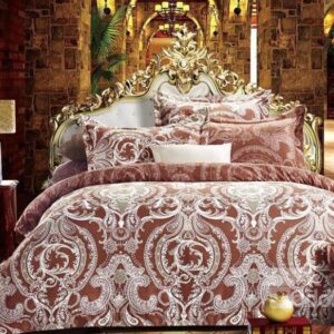 Luxury Paisley Print 4-Piece Polyester Duvet Cover Sets