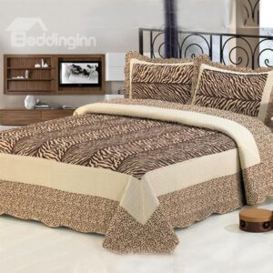 Cheap Tiger Stripes Printed Cotton Bed in a Bag Set