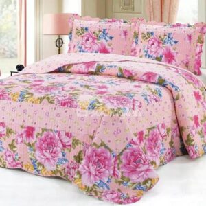 High Quality Peonies and Water Lily Printing Cotton Bed in a Bag Set