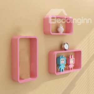 Amazing 3-Piece Rectangular Wood Wall Shelves