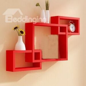 Cheap Classic 3-Piece Rectangular Wood Wall Shelves