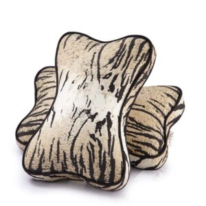 Tiger Strips Bone Shape 2-Piece Car Neckrest Pillows