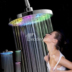 Change Color Temperature Control Supercharge flash LED Shower Head