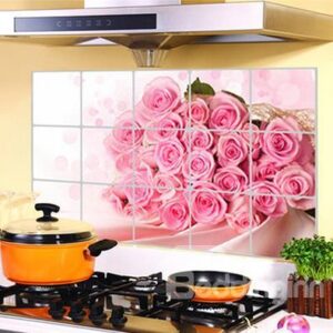 Wonderful Pretty Roses Wall Stickers for Kitchen Decoration