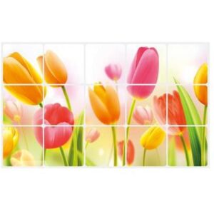 Fantastic Tulips Glass Ceramic Tile Kitchen Hearth Removable Wall Stickers