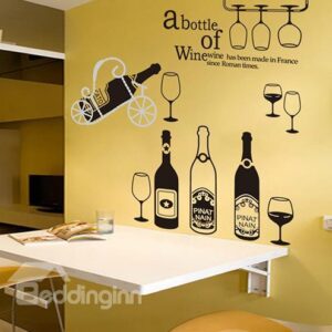 Top Selling Creative Bottle of Wine Wall Stickers