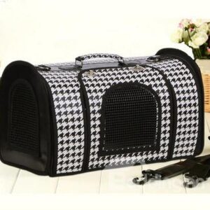 Classic White and Black Portable Dog Carriers