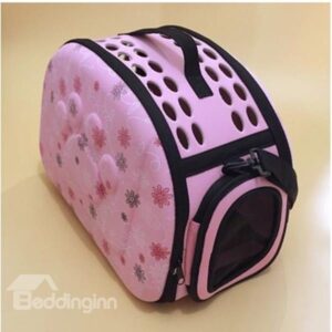 Fantastic Coated Fabric Pink Plaid Portable Dog Carriers