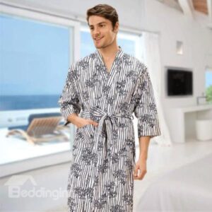 New Product Purified Cotton Long Thin Style Printing Bathrobe