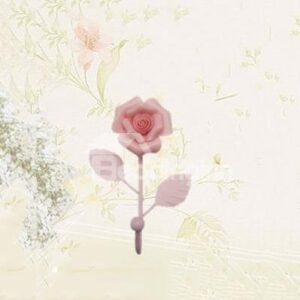 Fantastic Pretty 1-Piece Rose Flower Wall Hook