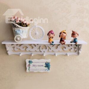 Amazing Dolls 1 Set Wall Shelves with Flower Bicycle and Door Plate