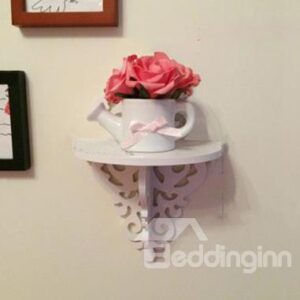 Fantastic Semi-Circular Wood Plastic Plate 1-Piece Wall Shelves
