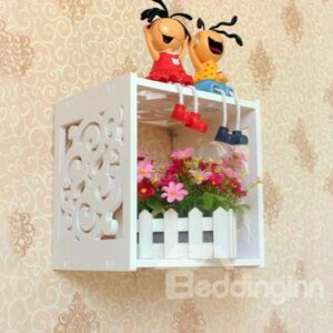 Fantastic Wood Plastic Plate Carved Lattice Wall Shelves