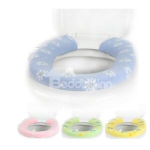 Hot Sale 4 Color Feverfew Button Toilet Seat Cover