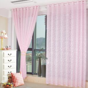 Wonderful Pink Living Room&Bedroom Custom Sheer Curtain