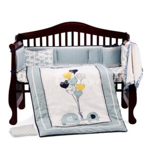 Adorable Happy Elephant 8-Piece Crib Bedding Sets