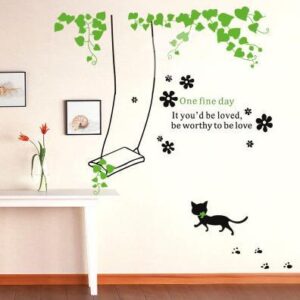 Lovely Cheap Cat Wall Stickers for Kids Decoration