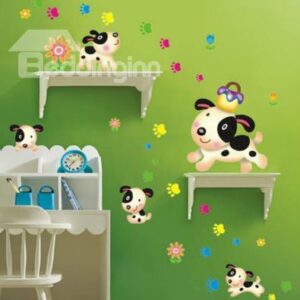 Cheap Lovely Puppy Dog Wall Stickers for Kids