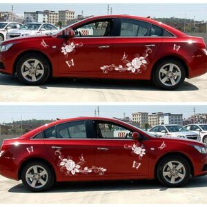 Butterflies and Flowers Car Body Stickers