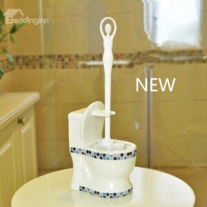 Toilet Modelling Ceramics Mosaic Toilet Brush Set