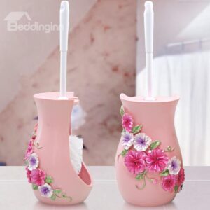 Floor Creative Imperial Household Flower Rattan Toilet Brush Holder