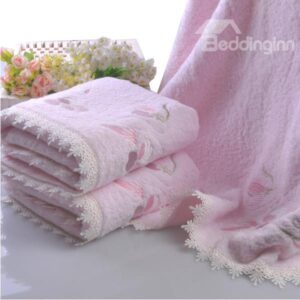 Purified Cotton Lace Soft Comfortable Women's Bath Towel