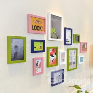 Modern Simple Wood Wall Photo Frame Set
