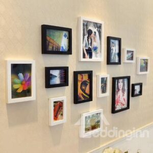 Popular Modern Style Wood Wall Photo Frame Set