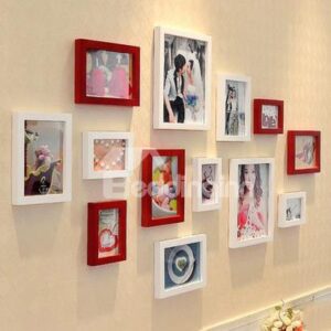 Pretty Modern Wood Wall Photo Frame Set for Decoration