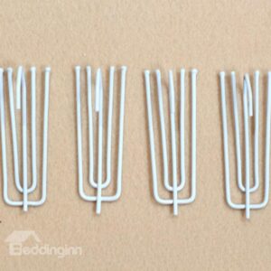 White Paint Dyeing Stainless Steel Pleat Curtain Hooks
