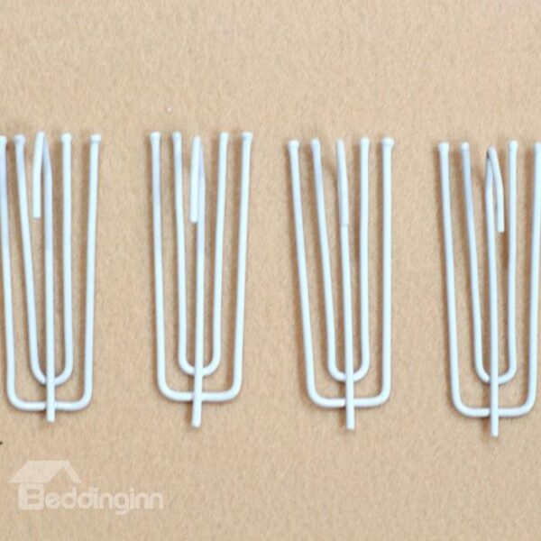 White Paint Dyeing Stainless Steel Pleat Curtain Hooks