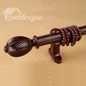 Durable Black Walnut Wood Noise-free Window Curtain Rod