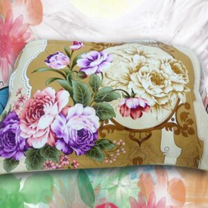 Vivid Peonies Printing One Pair Cotton Pillowcases