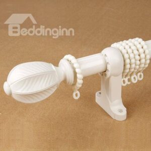 Anti-corrosion Aluminum Alloy Ivory Double Curtain Rod Set