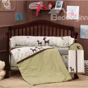 Adorable Deer 8-Piece Crib Bedding Sets
